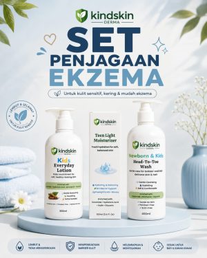 Set Penjagaan Ekzema (Head-To-Toe Wash + Kids Everyday Lotion + Light Moisturizer)