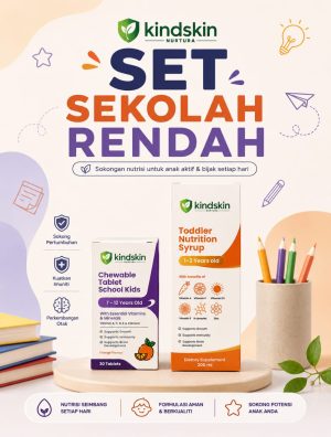 SET SEKOLAH RENDAH (Kindskin School Kids Chewable Tablet + Toddler Nutrition Syrup)